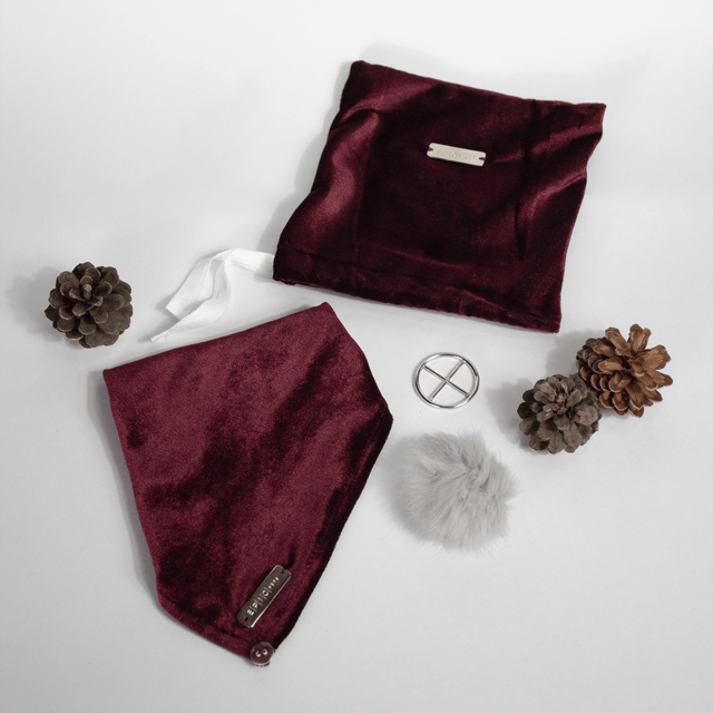 bandana navideña de terciopelo para perro